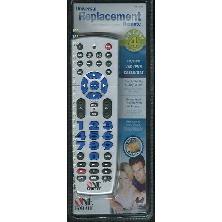 One For All URC4220 4-Device Universal Remote Control