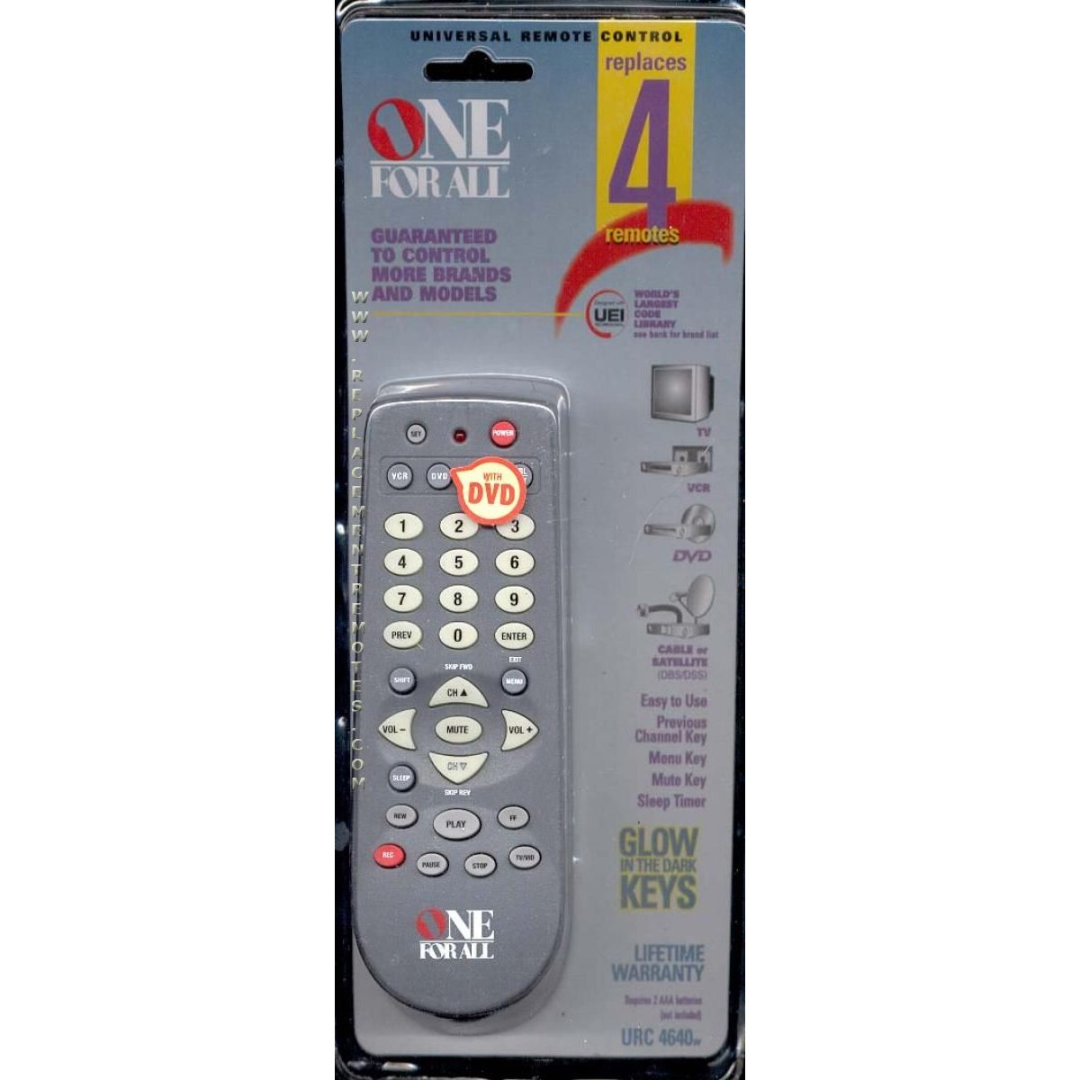 One For All URC4640W 4-Device Universal Remote Control