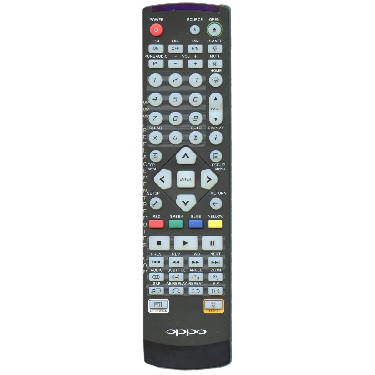 OPPO BDP93 back lit DVD Remote Control