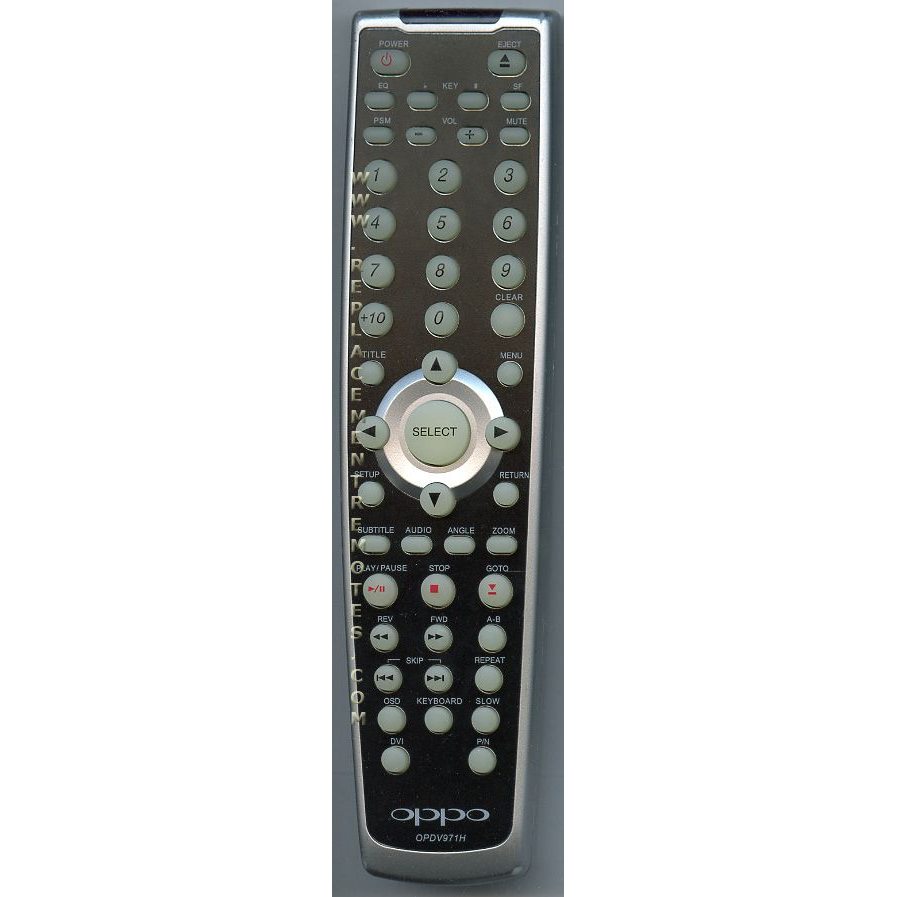 OPPO OPDV971H VCR Remote Control