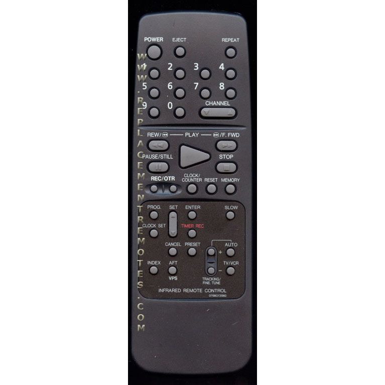 Orion 0766072060 VCR Remote Control