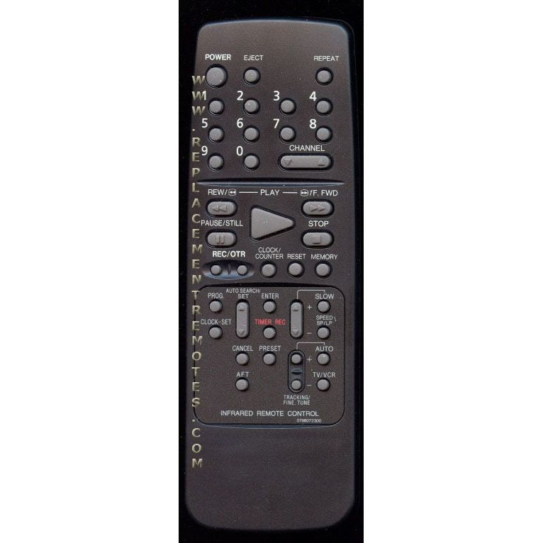 Orion 0766072300 VCR Remote Control