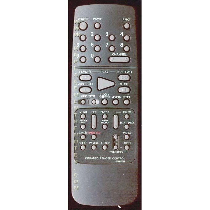 Orion 076609904 VCR Remote Control