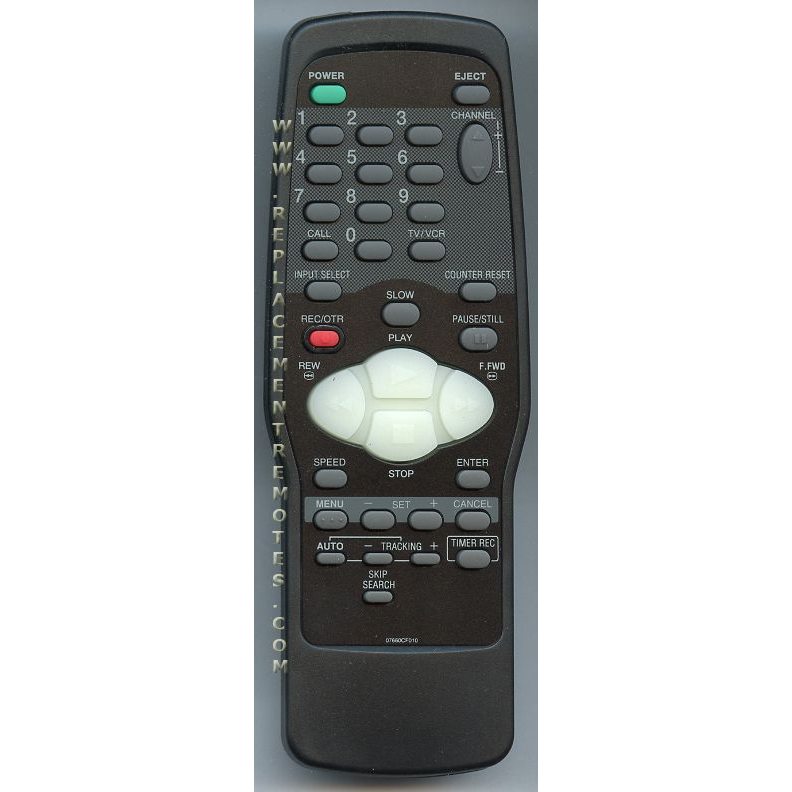 Orion 07660CF010 VCR Remote Control