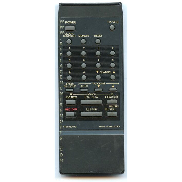 Orion 076L039040 VCR Remote Control