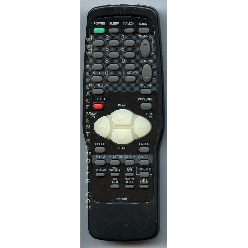 Orion 076N0CG010 TV/VCR Remote Control