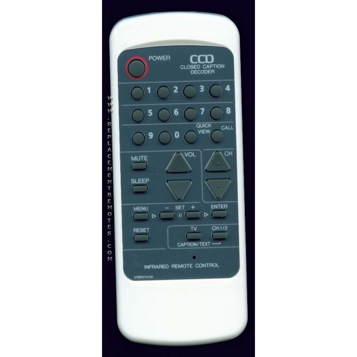 Orion 076R074100 TV Remote Control