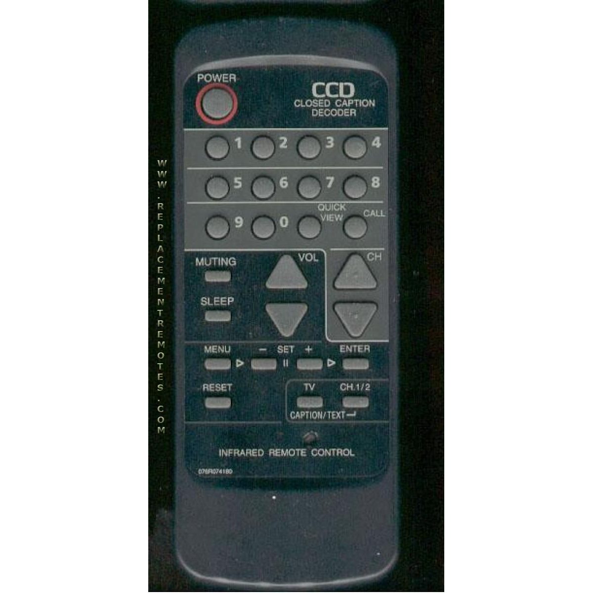 Orion 076R074180 TV Remote Control