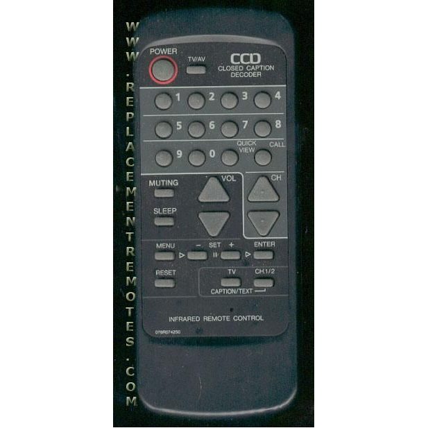 Orion 076R074250 TV Remote Control