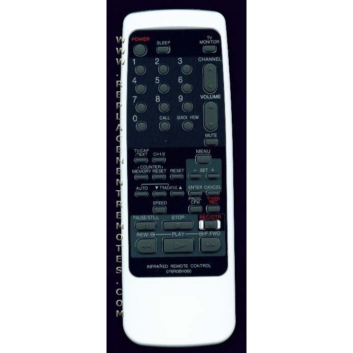 Orion 076R0BH060 TV/VCR Remote Control