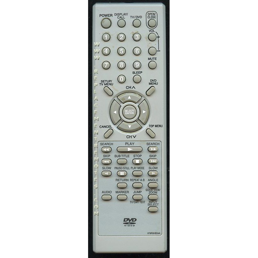 Orion 076R0HE04A TV/DVD Remote Control