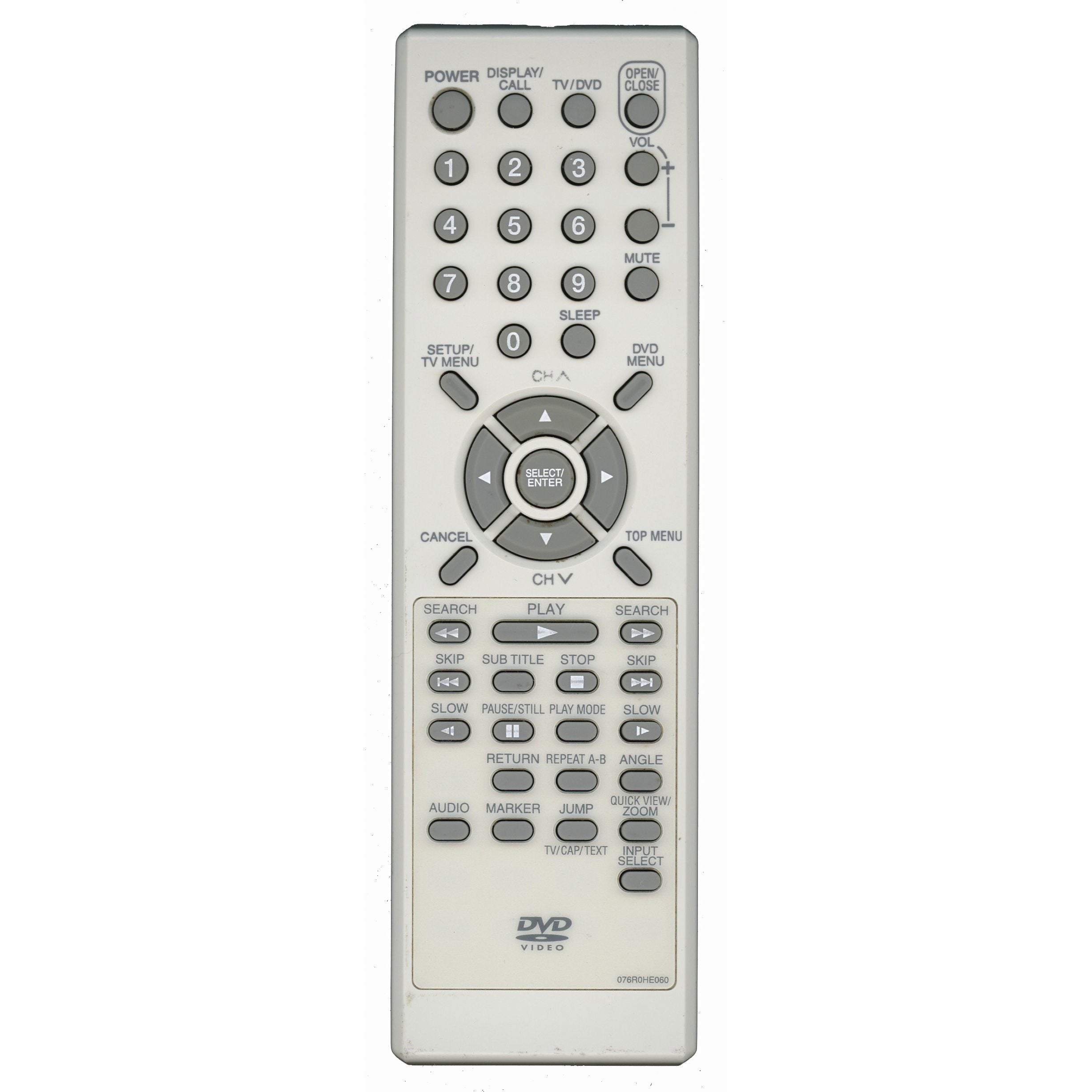 Orion 076R0HE060 TV/DVD Remote Control