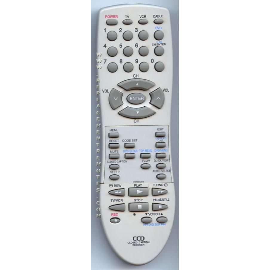 Orion 076R0HV010 TV/DVD Remote Control