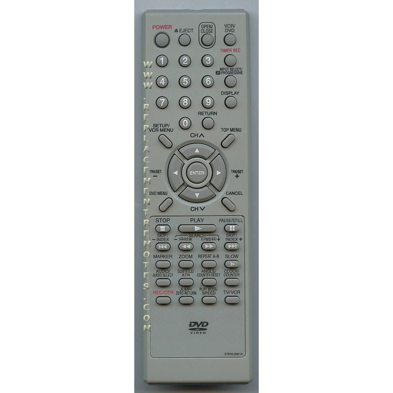 Orion 076R0JN01A DVD/VCR Remote Control