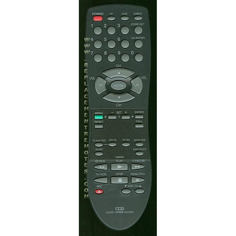 Orion 076RODJ02B TV Remote Control