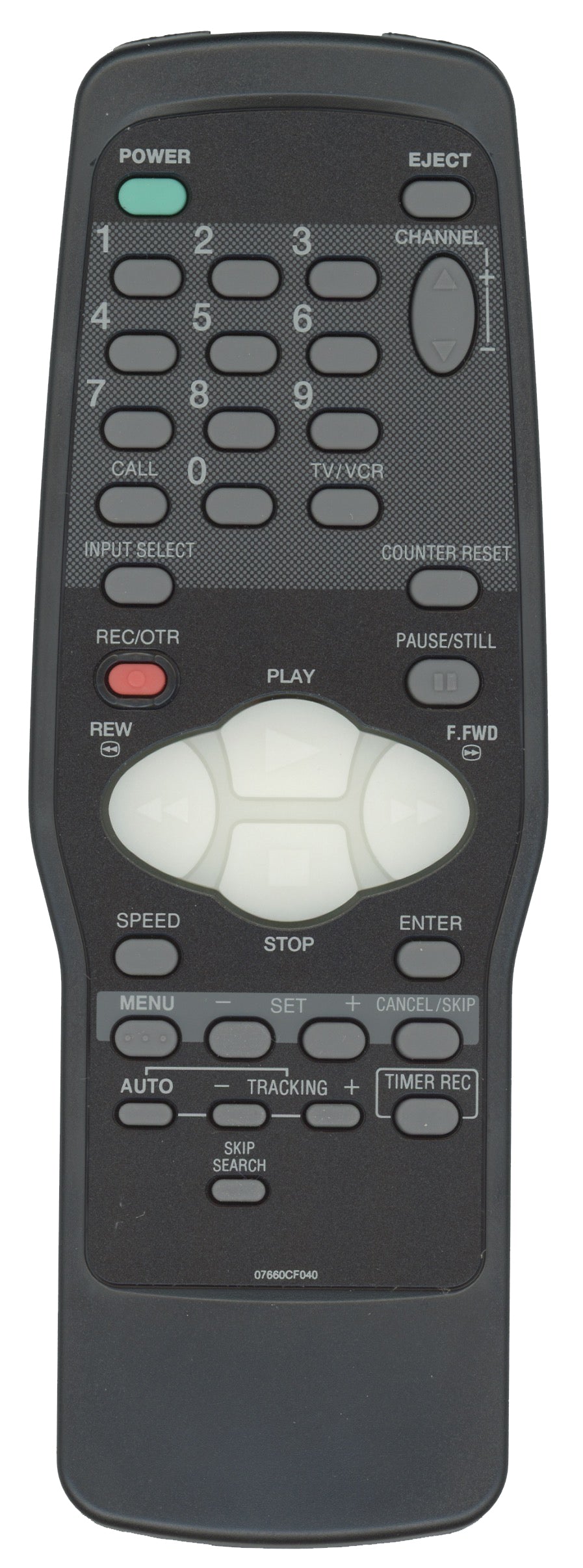 Orion 07660CF040 VCR Remote Control