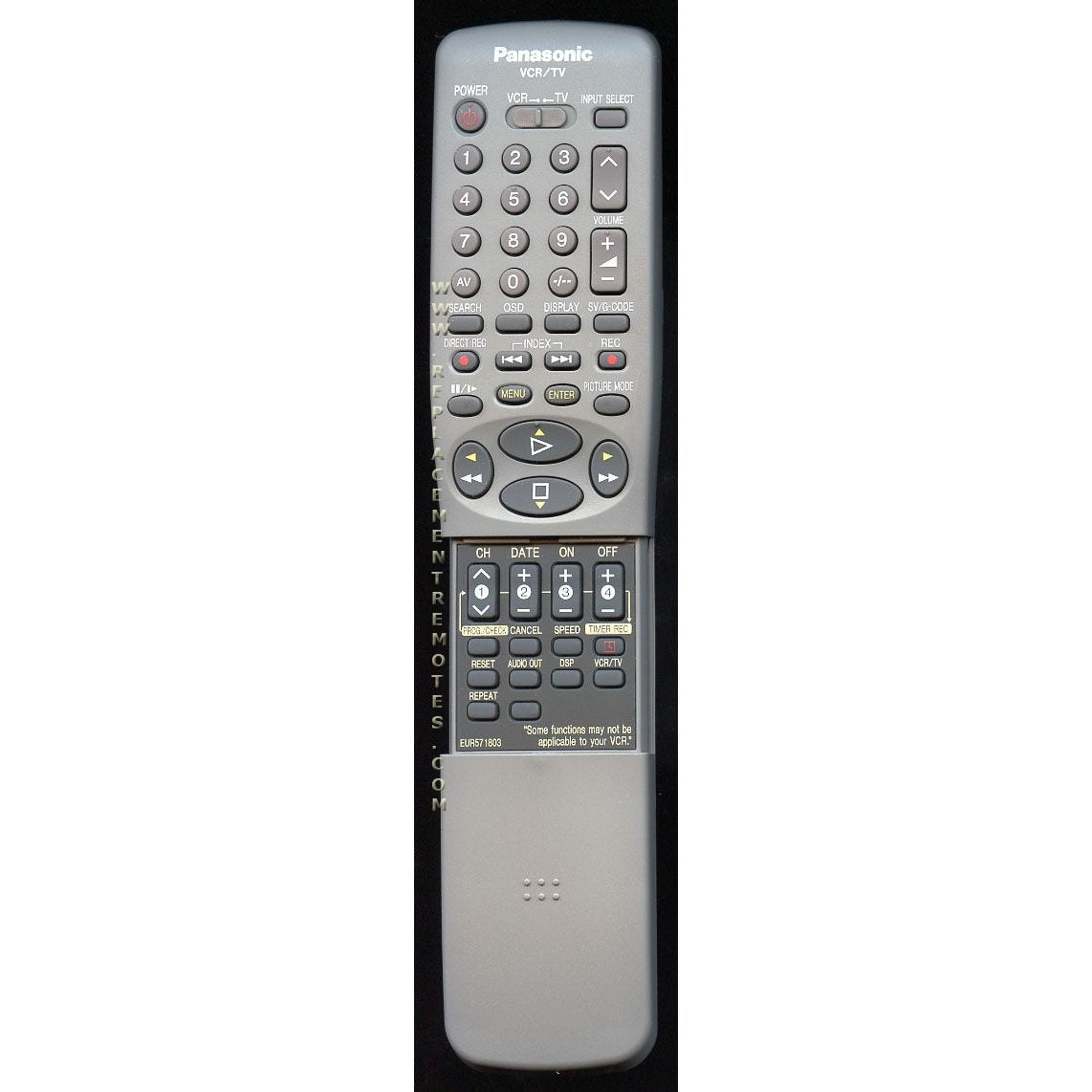 Panasonic EUR571803T VCR Remote Control