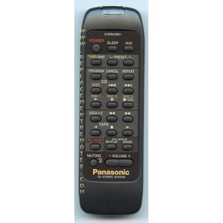 Panasonic EUR643801 Audio Remote Control