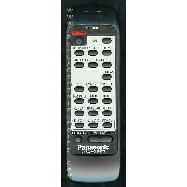 Panasonic EUR643824 CD Remote Control