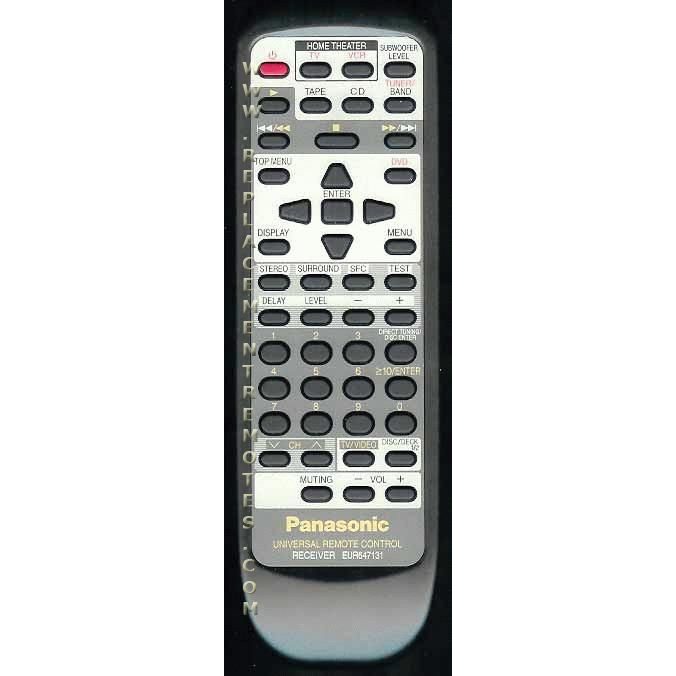 Panasonic EUR647131 Receiver Remote Control