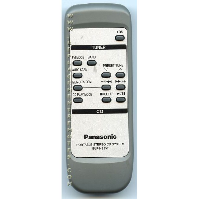 Panasonic EUR648257 CD Remote Control