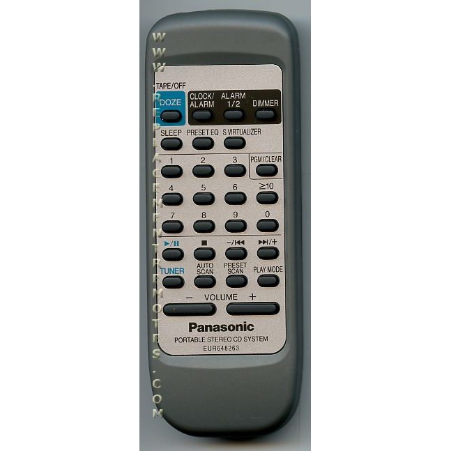 Panasonic EUR648263 Audio Remote Control