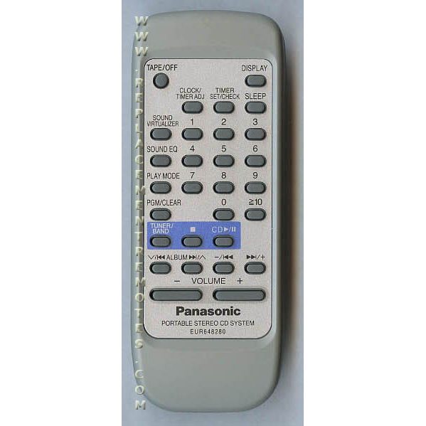 Panasonic EUR648280 Audio Remote Control