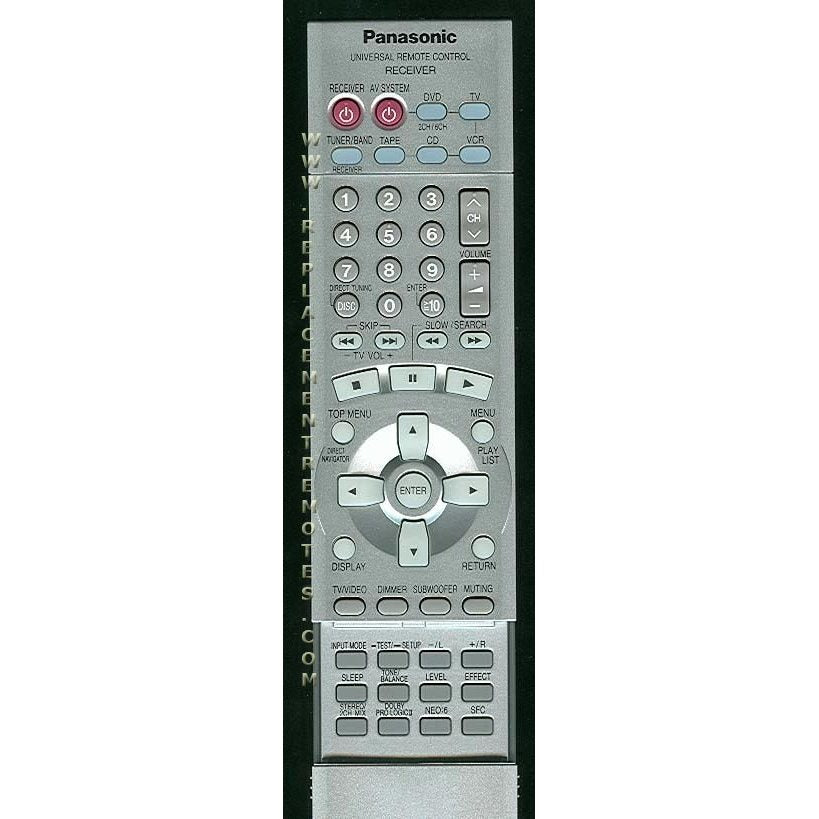 Panasonic EUR7622X10 Receiver Remote Control