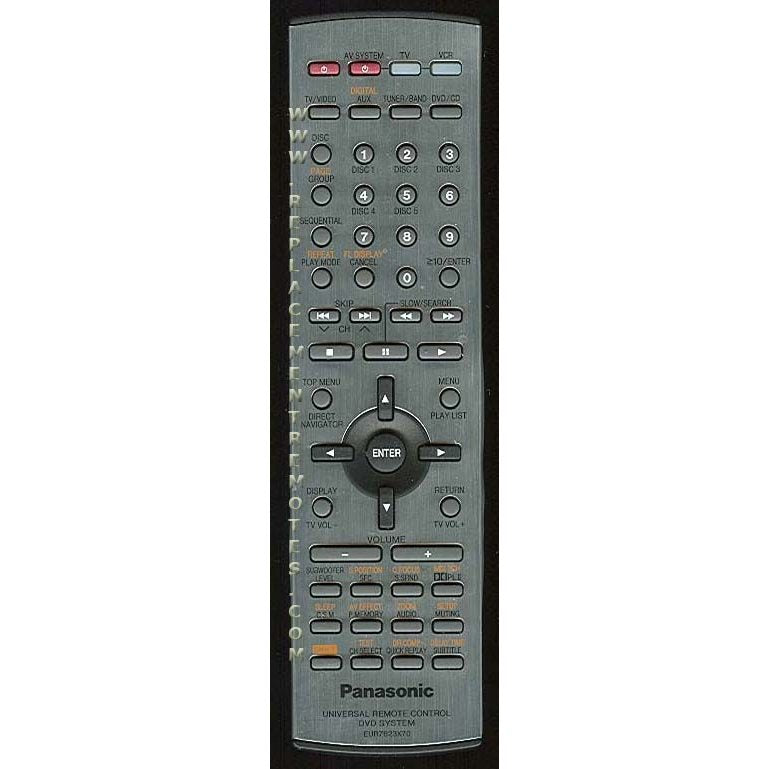 Panasonic EUR7623X70 DVD Remote Control