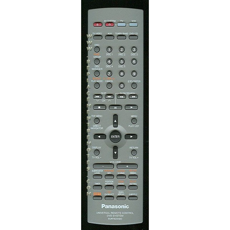 Panasonic EUR7623XD0 Home Theater Remote Control