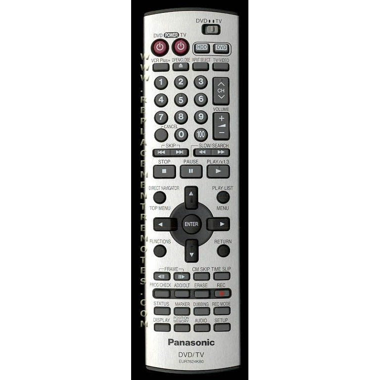 Panasonic EUR7624KB0 DVD Remote Control