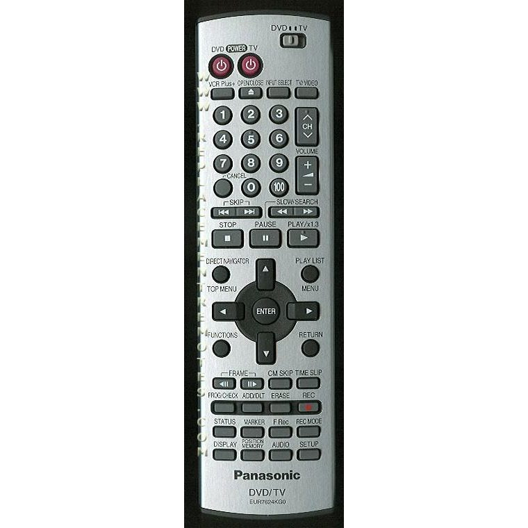 Panasonic EUR7624KG0 TV/DVD Remote Control