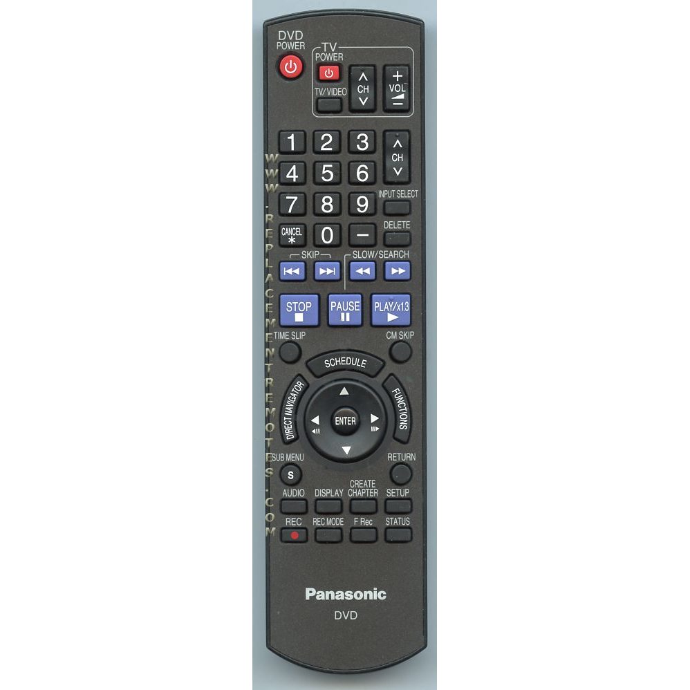 Panasonic EUR7659T50 DVDR Remote Control