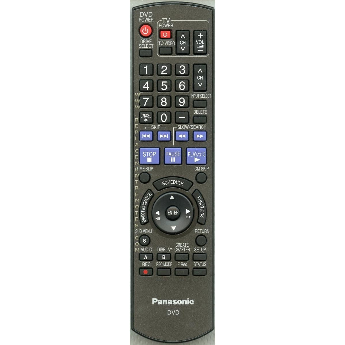 Panasonic EUR7659T70 DVDR Remote Control