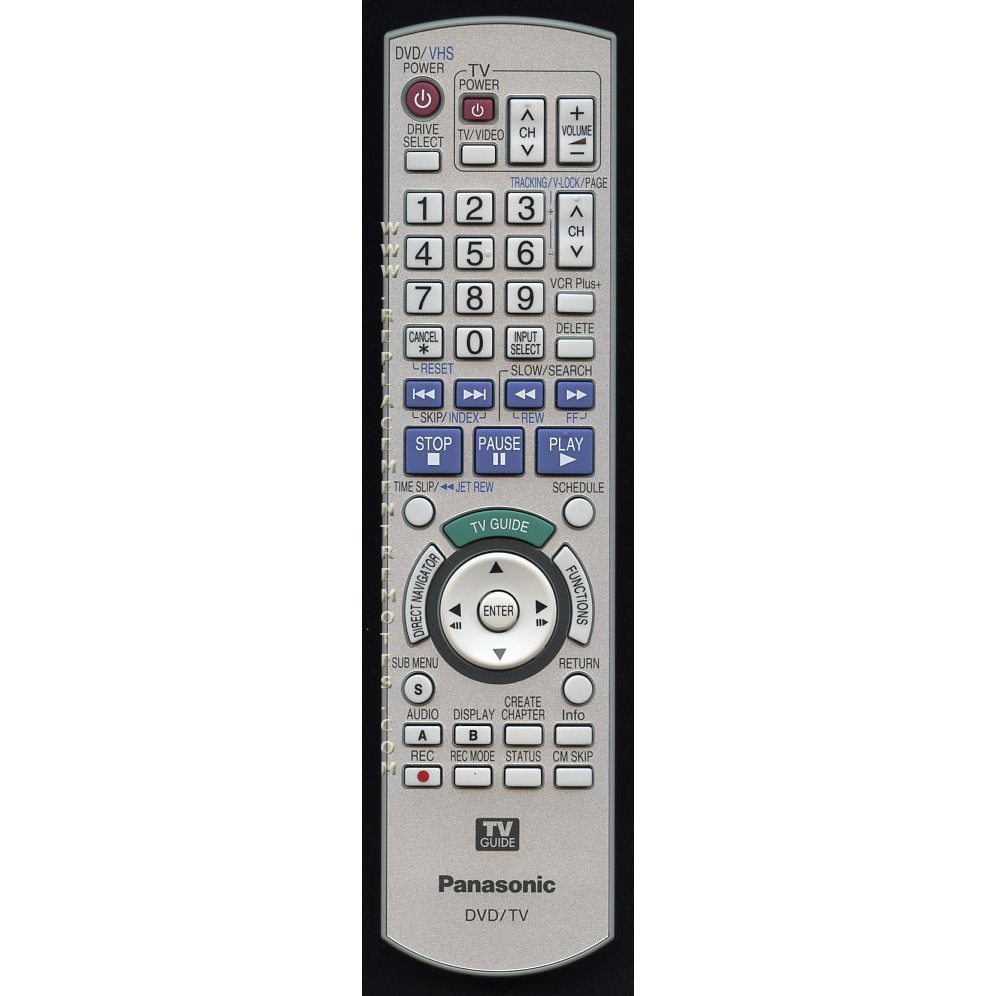 Panasonic EUR7659Y90 DVD/VCR Remote Control