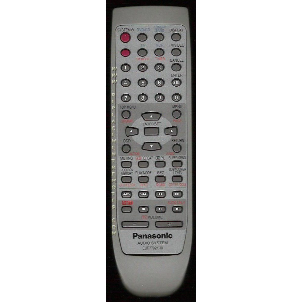 Panasonic EUR7702KH0 Audio Remote Control