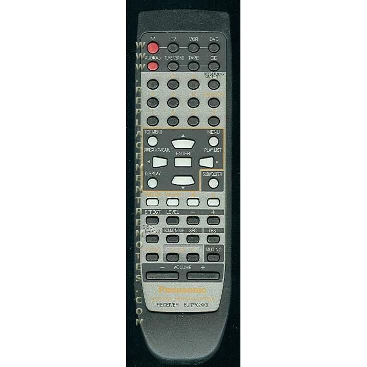 Panasonic EUR7702KK0 Receiver Remote Control