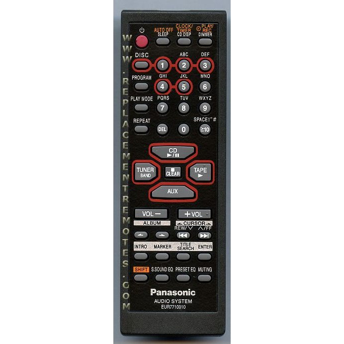 Panasonic EUR7710010 Audio Remote Control