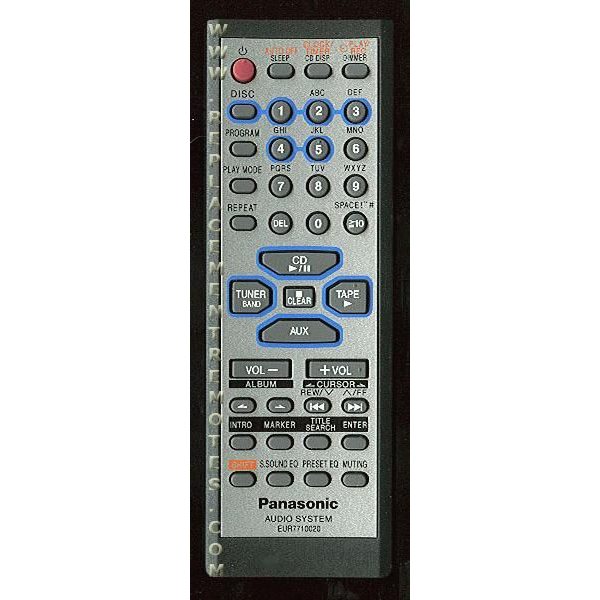 Panasonic EUR7710020 Audio Remote Control