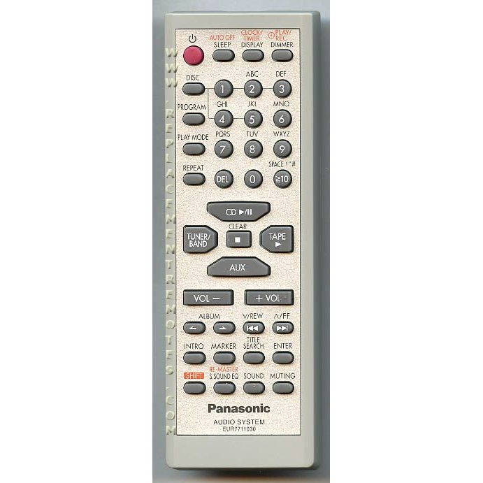 Panasonic EUR7711030 Audio Remote Control