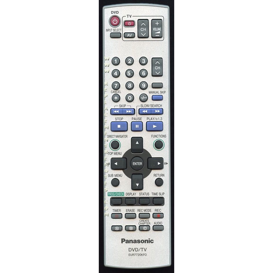 Panasonic EUR7720KFO DVD Remote Control