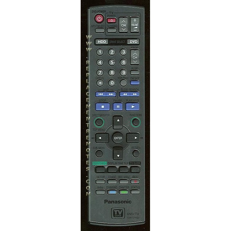 Panasonic EUR7721KG0 DVDR Remote Control