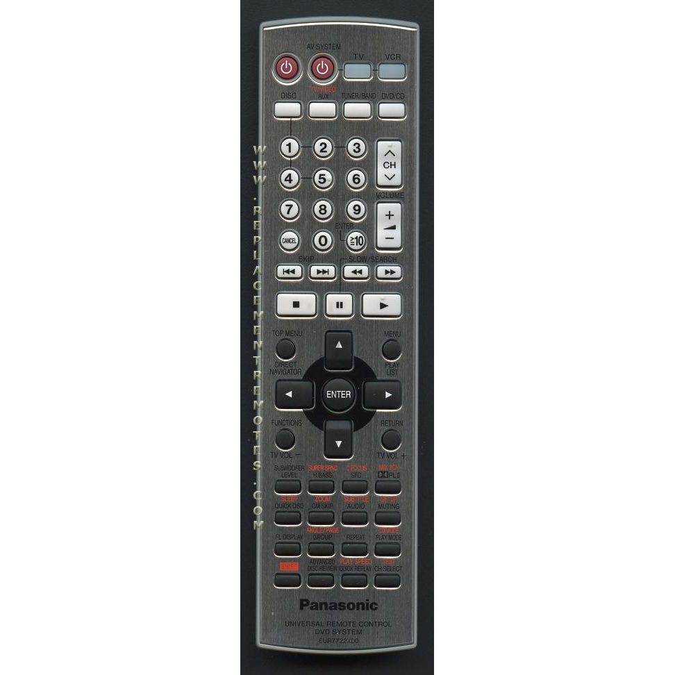 Panasonic EUR7722KD0 DVD Remote Control