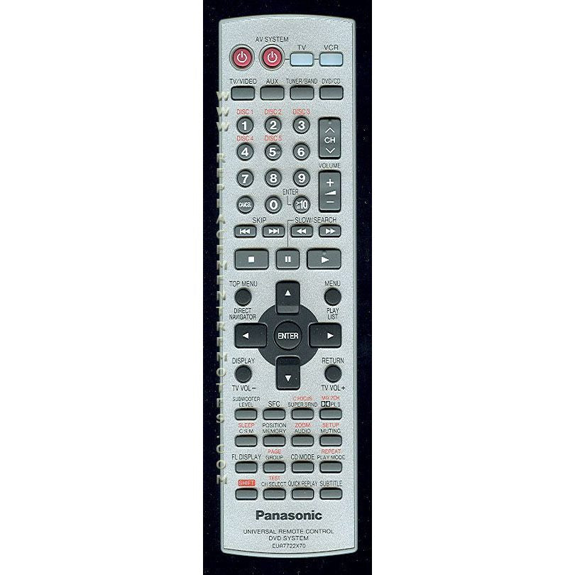 Panasonic EUR7722X70 Home Theater Remote Control