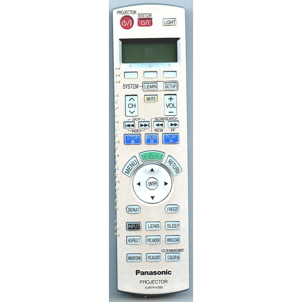 Panasonic EUR7914Z60 Projector Remote Control