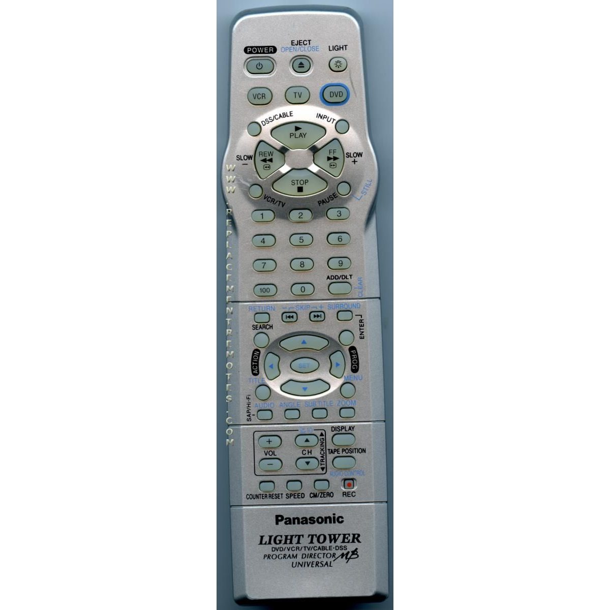 Panasonic LSSQ0352 TV/VCR/DVD Remote Control