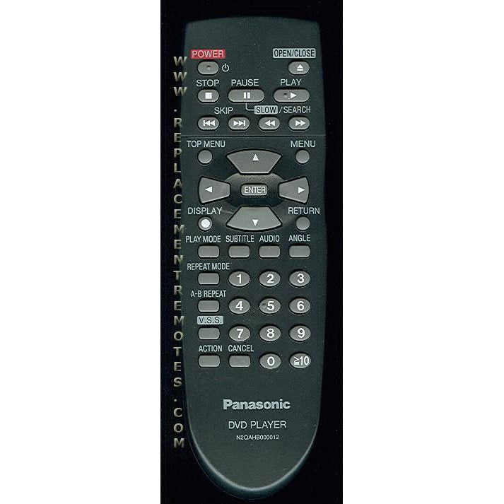 Panasonic N2QAHB000012 DVD Remote Control