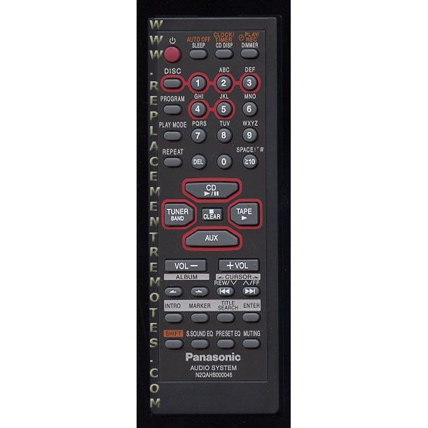 Panasonic N2QAHB000045 Audio Remote Control