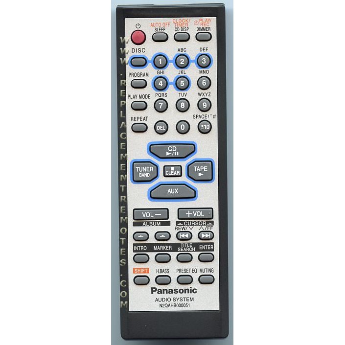 Panasonic N2QAHB000051 Audio Remote Control