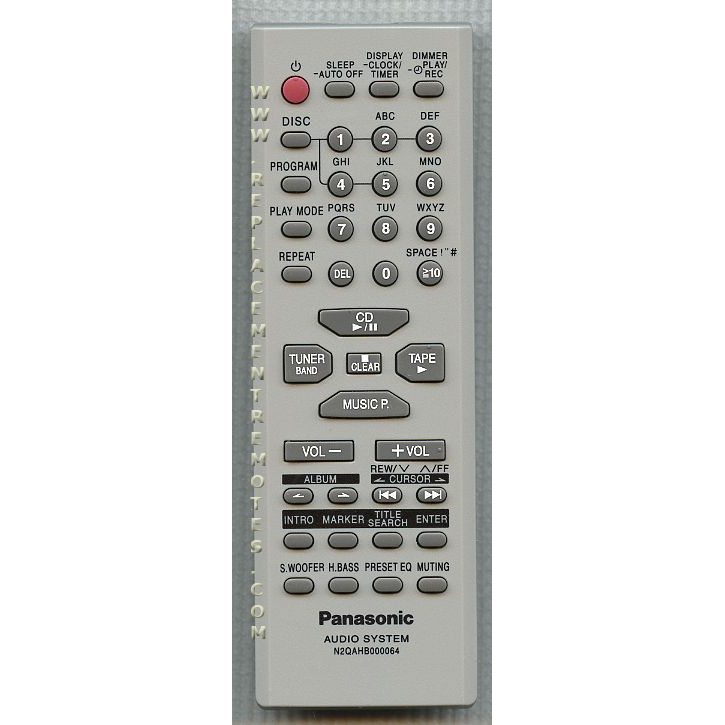 Panasonic N2QAHB000064 Audio Remote Control